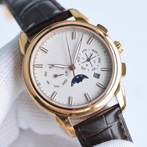 นาฬิกาข้อมือผู้ชายสุดหรู คุณภาพสูง ดีไซน์แบบเฟสพระจันทร์อเนกประสงค์ ระบบอัตโนมัติ - นาฬิกาข้อมือสไตล์คลาสสิกอเนกประสงค์ - Product Image 1