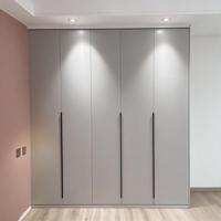 Armoire Modulaire avec Coiffeuse Moderne en MDF Gris, pour Chambre à Coucher, avec Options Bleu Marine, Charbon et Pierre Frittée Cendrée