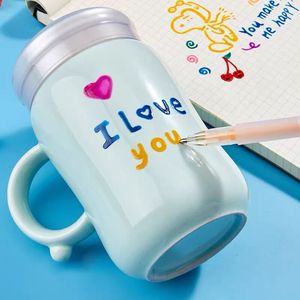 6 stylos à encre gel 3D stéréoscopiques pour enfants, personnalisables, 12 couleurs, pour décorer cartes, verre, céramique, plastique - Product Image 4