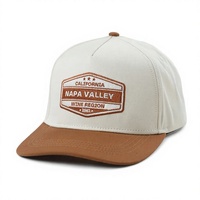 Topi Snapback Katun Twill Gaya Vintage Logo Bordir Kustom 6-Panel Pinggiran Melengkung Hadiah Perusahaan Pernikahan Winery Perlengkapan Kepala