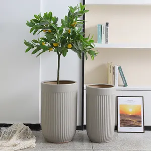 Flower Ceramic Pots Green Large Floor Ceramic For Plants Glazed Bonsai Pottery Ceramic For Indoor Home Decoration Modern Matte