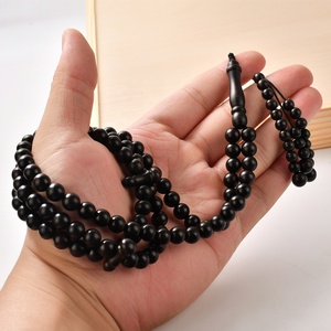 YS368 reale ebano musulmano Tasbih Tesbih <span class=keywords><strong>99</strong></span> perline di legno del rosario in legno Tasbih Tasbeeh <span class=keywords><strong>Muslim</strong></span> perline di preghiera in legno - Product Image 2