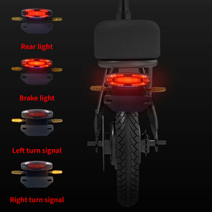 Angbow 36V/48V Elektrikli Bisiklet Arka Lambası, IPX4 Su Geçirmez LED Gece Uyarısı ve Sol/Sağ Frenleme için Dönüş Freni ile - Product Image 2