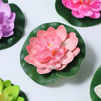 Fleurs de lotus artificielles éternelles et nénuphars en mousse PE, légères, faites à la main, pour la danse bouddhiste, les étangs et la décoration des poissons