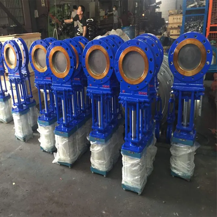 high pressure 150lb 250mm pneumatic operated motorize actuator slide knife gate valve with bonnet