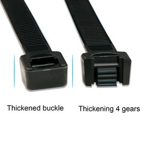 自己ロック式エコフレンドリーナイロンケーブルタイ 3.6*370mm ブラック CE ROHS認証済み 電線結束用 - Product Image 2
