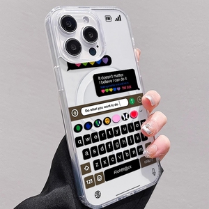 คีย์บอร์ดพิมพ์ลาย INS เคสโทรศัพท์มือถืออุปกรณ์เสริมสำหรับ iPhone 16 15 17 PRO MAX 14 <span class=keywords><strong>13</strong></span>เคสฝาหลังแบบแม่เหล็กไร้สาย - Product Image 4