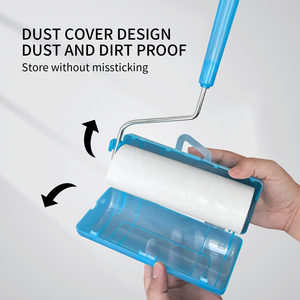 Xách tay Lint Remover quần áo bụi Fluff Pet tóc dính bàn chải cuộn áo dính 16cm Lint con lăn - Product Image 4