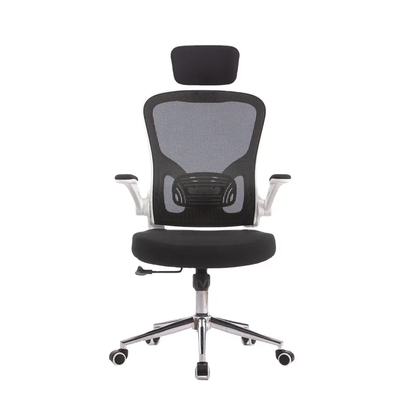 Vendita calda regolabile ergonomico bracci apribili schienale alto direzionale sillas sedia da ufficio bianca in rete con poggiatesta