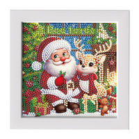 Nouveaux autocollants de diamant de Noël bricolage cadres photo faits à la main et peintures décoratives plein diamant cadeaux pour enfants