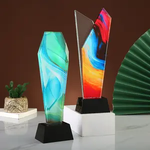 Honra de cristal de alta qualidade barato personalizado em branco K9 Troféu de Vidro Crystal Award