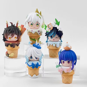 9CM 5 unids/set Genshin juego <span class=keywords><strong>Raiden</strong></span> <span class=keywords><strong>Shogun</strong></span> <span class=keywords><strong>Yae</strong></span> <span class=keywords><strong>Miko</strong></span> Nahida Faruzan Zhongli periférico Q versión helado figura regalo de escritorio - Product Image 1