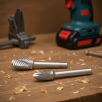 Ttake Ab8400 Oval Md Rotary Cutter 3 Mm Diameter 14 Mm Length Z6 Cut Carbide Tipped Router Bit