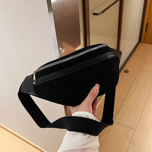 Huffmanx mode décontracté velours côtelé ceinture sacs pour femmes mode Fanny Pack femme <span class=keywords><strong>banane</strong></span> taille <span class=keywords><strong>sac</strong></span> épaule bandoulière poitrine <span class=keywords><strong>sac</strong></span> - Product Image 6