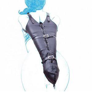 Unisex PU Leather Arm Binder <strong>Bondage</strong> Harness Glove Sleeves Lockable BDSM <strong>Bondage</strong> Restraints Adult Costumes Sex Toys for Couples - Product Image 3