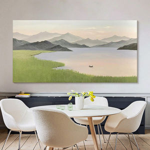 Landscape Painting Hand Painted Oil <b>Art</b> 3D Textured Surface Contemporary Abstract Style For Living Room Sofa Wall Decor - Product Image 2