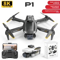 Drone P1 HD Professionnel Pliable Quadricoptère Longue Autonomie Avion RC 1080P 2K Optionnel Maintien d'Altitude Flux Optique Débutant