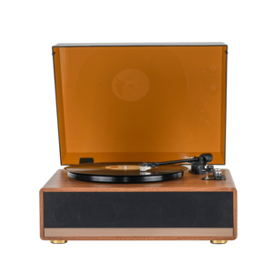 เครื่องเล่นแผ่นเสียงพรีเมียมพร้อมหัวเข็ม <span class=keywords><strong>Audio</strong></span>-<span class=keywords><strong>Technica</strong></span>, เครื่องเล่นไวนิล HiFi, ช่องต่อ RCA, ระบบลำโพงไม้ - Product Image 1