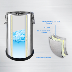 Daosheng công suất lớn thép không gỉ thực phẩm lưu trữ Thùng cách nhiệt súp ấm hơn với cao su dưới tap súp đồ uống ấm - Product Image 4