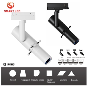 30W Dimmable High Efficiency LED Track <b>Light</b> Modern Aluminum Shapeable Spotlight Museums Zoom Beam Angle 20-60 CRI90 5-Year - Product Image 1
