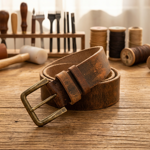 Ceintures pour hommes en cuir de vachette de style européen, robustes, imperméables, avec boucle en acier, écologiques, vintage, impression par transfert thermique, vente en gros - Product Image 3