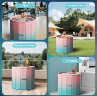 Baignoire de glace pliable, bain froid portable pour athlètes et adultes à domicile, en intérieur et en extérieur