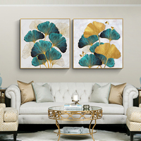 Impression moderne minimaliste de Ginkgo Biloba, cadre végétal, affiche HD, peinture sur toile pour la décoration murale de la maison