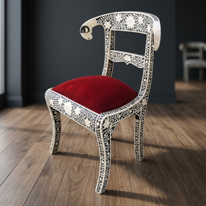 Fauteuil inclinable électrique unique, artisanal, moderne, avec incrustations en os et rembourrage en coton, pour la maison, le bureau, l'appartement, la salle à manger, l'hôtel, le salon - Product Image 1