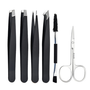 Ensemble de pinces en acier inoxydable personnalisées, quatre pièces, <span class=keywords><strong>pince</strong></span> <span class=keywords><strong>à</strong></span> sourcils et recourbe-<span class=keywords><strong>cils</strong></span>, outils avec étui en cuir, fabriqué en Chine - Product Image 5