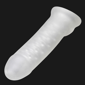 Anello per Pene in TPE Bianco 100% Impermeabile, Allungante e Ispessente, con Funzione Blocca-Sperma, Estensore per Dildo - Product Image 1