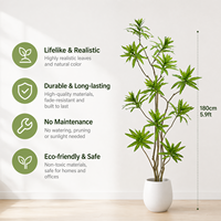Plantes artificielles de jardin d'intérieur, faux arbre Dracaena Reflexa pour la décoration intérieure
