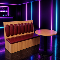 Leicht Luxuriöse Moderne Café-Möbelsets Schnellrestaurant Doppelseitige Sitzbank Massivholz Esstische und Stühle Set für Restaurants