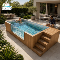 Piscine hors sol classique et confortable pour couples, en fibre de verre, jacuzzi personnalisé, spa extérieur, bassin de plongeon