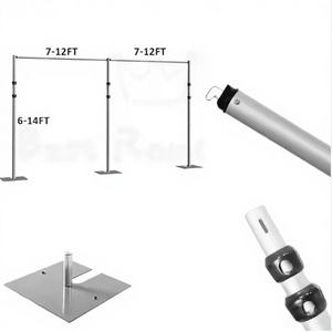 Telón de Fondo de Tubo de Aluminio Simple ESI con Color Personalizado para Eventos de Moda, Montaje y Almacenamiento Rápidos para Exposiciones y Ferias - Product Image 1