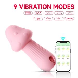 Juguetes sexuales con forma de hongo, consolador vibrador con aplicación Bluetooth para mujeres, estimulador de pezón de clítoris, huevo vibrador, Mini masturbación femenina - Product Image 6