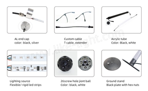 Tùy chỉnh chiều dài 40 mét DC12/24V ucs1903 ws2811 ánh sáng sân khấu <span class=keywords><strong>Led</strong></span> động nâng Ống artnet <span class=keywords><strong>RGB</strong></span> 360 độ <span class=keywords><strong>LED</strong></span> Pixel Ống ánh sáng - Product Image 4