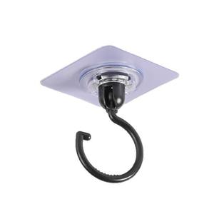 Gancho giratorio para montaje en techo, gancho único, carga de 1-3 kg, adhesivo fuerte para techo, pared, material PP - Product Image 4