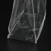 Trousse de toilette de voyage en PVC transparent avec logo personnalisé pour cosmétiques, maquillage et toilette avec poignée