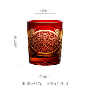 Copo de Cristal Estilo Japonês Edo Che, Copos de Luxo Leve para Whisky e Bebidas Espirituosas, 301-400ml - Product Image 6