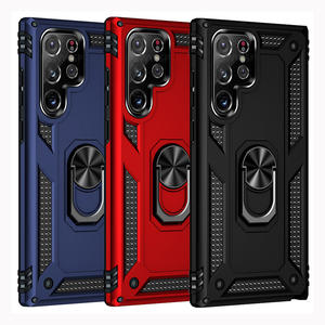 Custodia antiurto per armatura per Samsung Galaxy S22 S23 S21 S20 FE S8 S9 S10 Plus <span class=keywords><strong>Note</strong></span> 20 Ultra 8 9 <span class=keywords><strong>10</strong></span> <span class=keywords><strong>Lite</strong></span> 5G copertura paraurti ad anello in metallo - Product Image 1