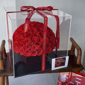 Vente en gros de fleurs de roses éternelles à <span class=keywords><strong>prix</strong></span> raisonnable 99 roses éternelles immortelles éternelles boîte-cadeau de fleurs conservées éternelles - Product Image 4
