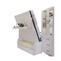 Lit Murphy électrique automatique compact InvisiWall, design moderne, en fer, taille personnalisée, application pour salon, fabrication en usine
