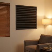 Cache-climatiseur décoratif extérieur en aluminium, durable et réglable, pour unité murale de climatisation extérieure