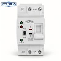 Saklar Transfer Otomatis Mini ATS Dinrail Voltriq Electric Intelligent 63amp 220V untuk Generator