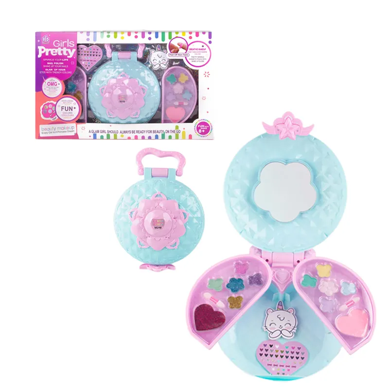 Jouets de maquillage non toxiques pour enfants Ensemble de beauté cosmétique pour petites filles Cadeau de maquillage pour enfants