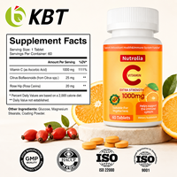 Comprimés de Vitamine C 1000mg à Faible MOQ, Marque Privée OEM, pour le Blanchiment de la Peau