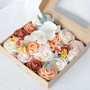 Nicro Kunstmatige Rose Swag Wedding Decoratieve Latex Foam Rose Bloemen Voor Bruiloft Decoratie Centerpieces Kunstmatige Bloem