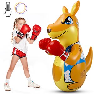 Sac de frappe gonflable premium pour enfants avec pompe à air, sac d'entraînement de boxe autoportant de 50 pouces, jouet de réflexe rebondissant - Product Image 1