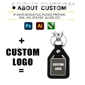 Llavero Promocional de Cuero PU y Metal, Pequeño Regalo Personalizado para Auto, Mini Llavero con Logotipo - Product Image 3