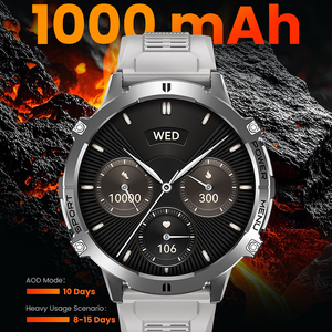 สมาร์ทวอทช์ DSM11 Silver X3 GPS แบตเตอรี่ 1000mAh ระบบระบุตำแหน่ง GNSS หลายย่านความถี่ กันน้ำ 5ATM หน้าปัดนาฬิกา Al สำหรับผู้ชาย - Product Image 2